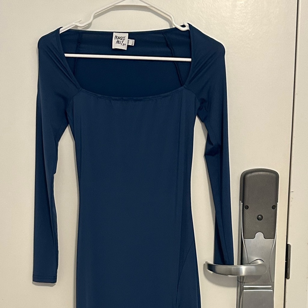 Princess Polly deep blue maxi dress size 2